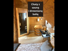Chaty Świerkowe Wzgórze - domki typu superior z sauną balią kominkiem i domki-bez sauny balii kominka, Karpacz